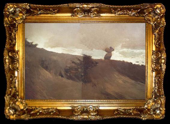 framed  Winslow Homer West Wind (mk44), ta009-2